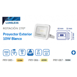 PROYECTOR BLANCO 10W CHIP PHILIPS LUMILEDS5000K