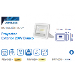 PROYECTOR BLANCO 20W CHIP PHILIPS LUMILEDS5000K