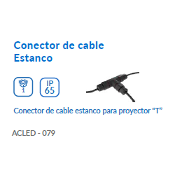 CONECTOR DE CABLE EN T ESTANCO PARA PROYECTOR
