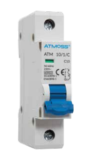 Magnetotérmico ATMOSS 1 POLO 10A 10KA Curva C
